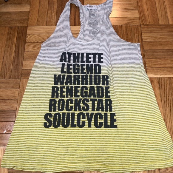 Soulcycle mantra yellow tank top - Picture 1 of 2